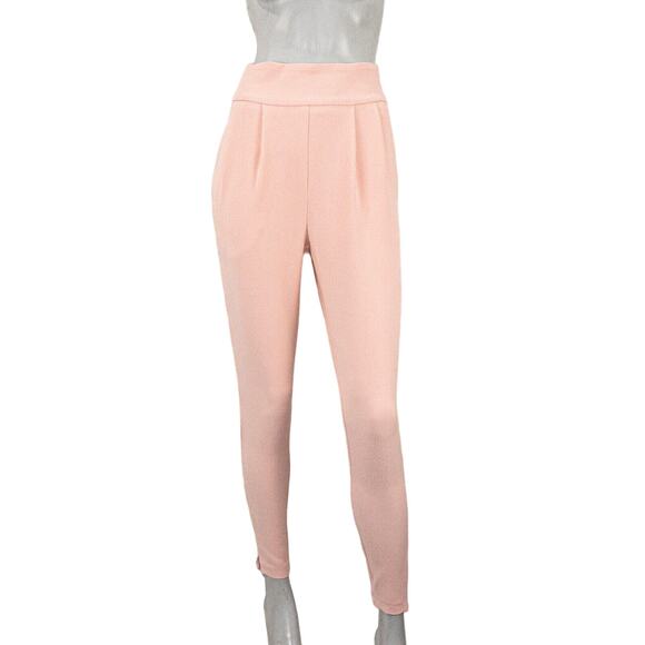 Odd Muse London Women’s Pink Pleated High Rise Ankle Zip Trousers XS NWT - Picture 2 of 14